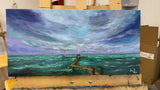 “Caribbean Emerald – Isla Mujeres” 2025 | Canvas | Oil | 31 × 61 cm