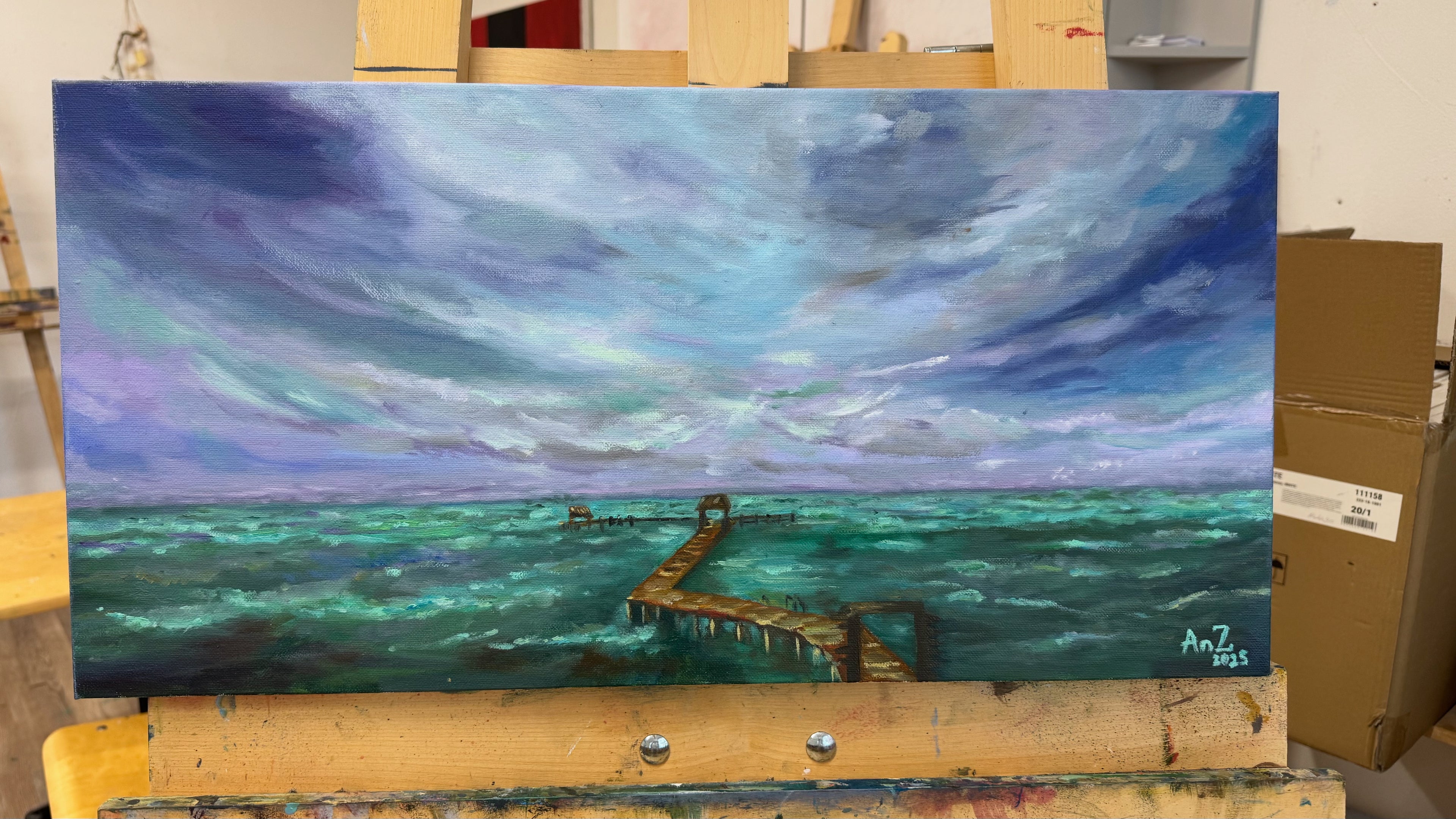 “Caribbean Emerald – Isla Mujeres” 2025 | Canvas | Oil | 31 × 61 cm