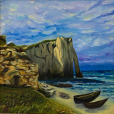 “The Cliffs of Étretat After the Storm.” Gustave Courbet reproduction.  2022 | Oil on canvas