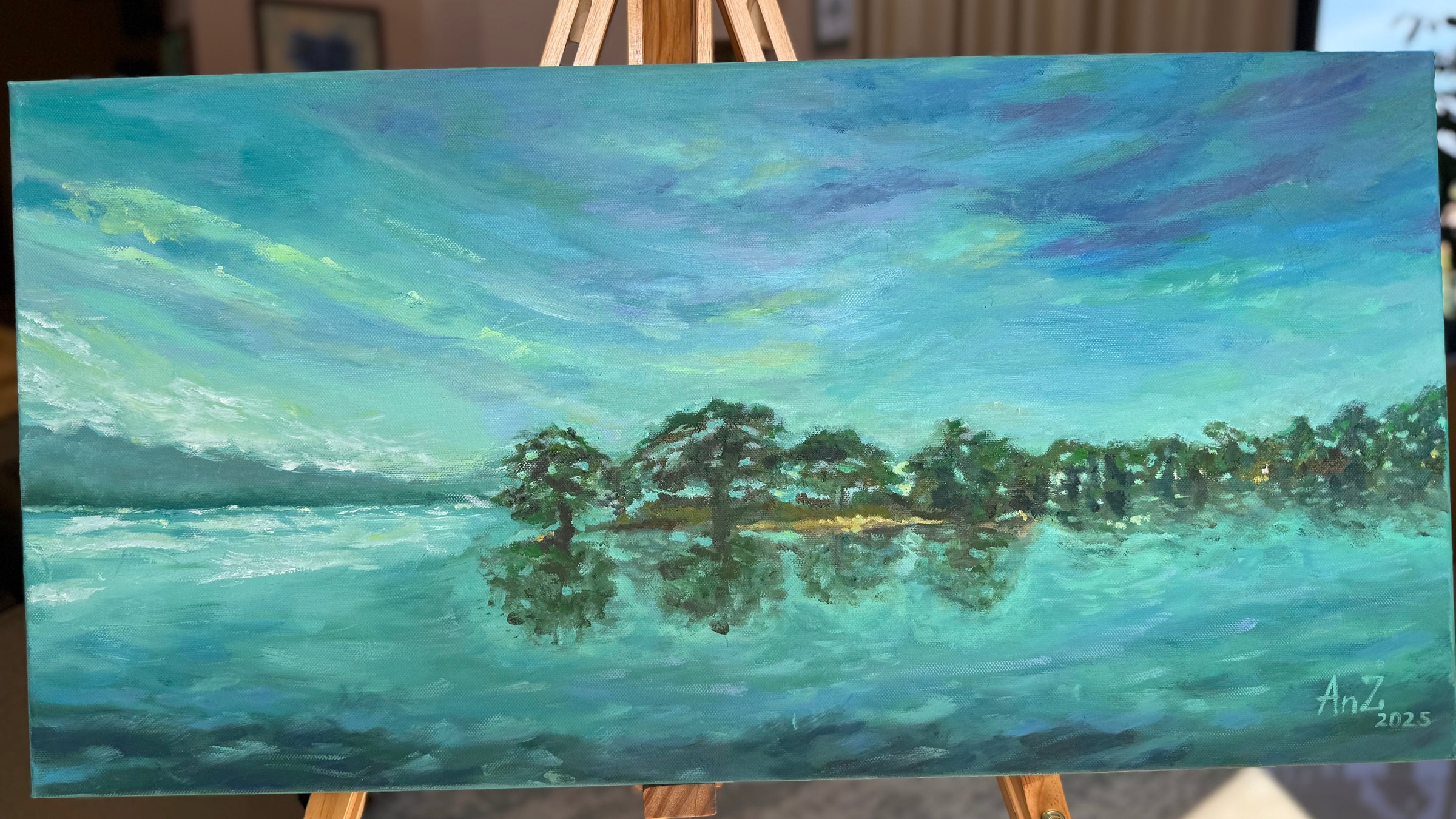 “Dawn of the Morning. Sri Lanka” 2025 | Canvas | Oil | 36 × 70 cm