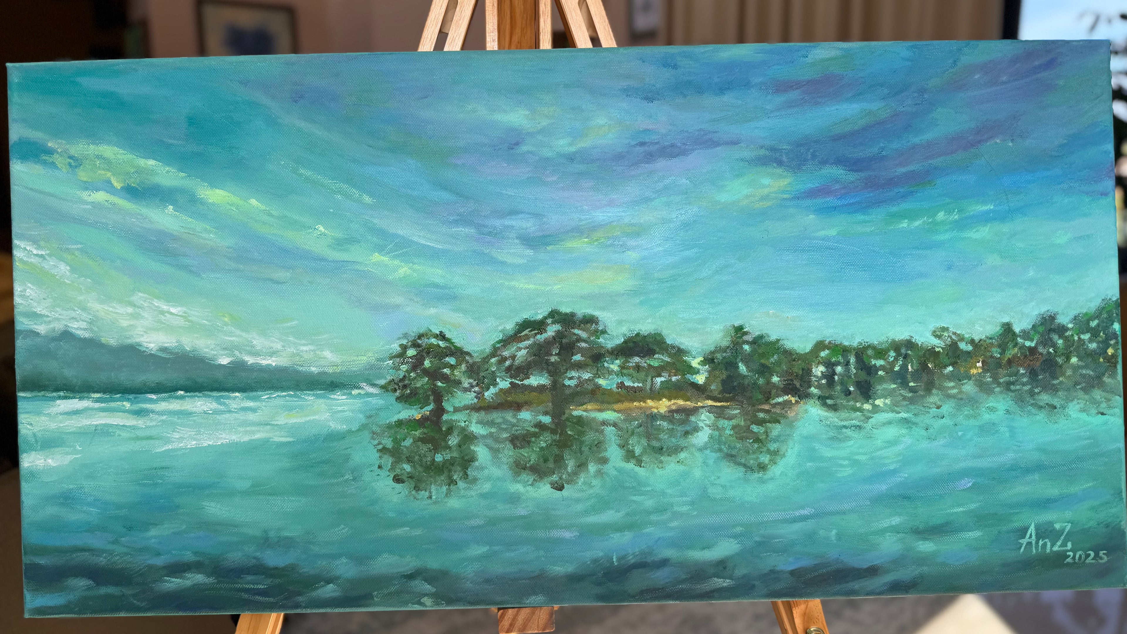 “Dawn of the Morning. Sri Lanka” 2025 | Canvas | Oil | 36 × 70 cm
