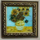 “Sunflowers”. Reproduction.  2024 | Oil on canvas | 25× 25 cm
